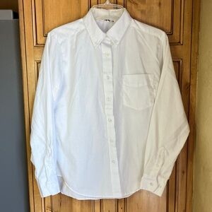 Men's White Button-Down Dress Shirt - Classic Oxford Style